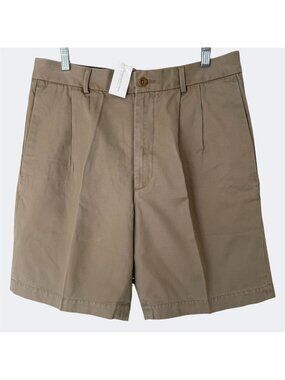 Vintage Banana Republic Pleated Chino Short Khaki Tan Men's 34 Safari Preppy NEW